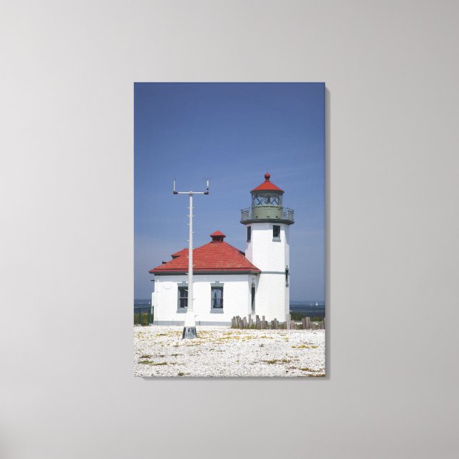 Lienzo EE. UU., Washington, Seattle, Faro de Alki Point, (Anverso)