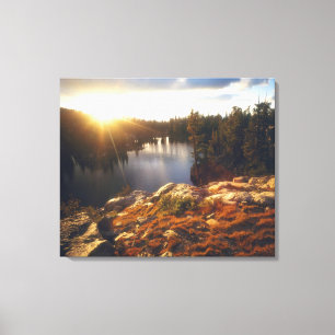 Lienzo EEUU, California, Sierra Nevada. Atardecer