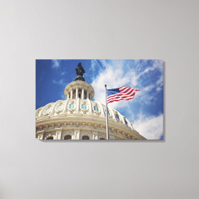 Lienzo EEUU, Columbia, Washington DC, Edificio Capitol (Anverso)