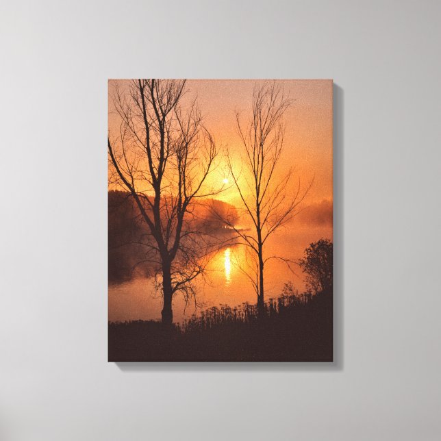 Lienzo EEUU, Nueva Inglaterra, Maine. Autumn Sunrise (Anverso)