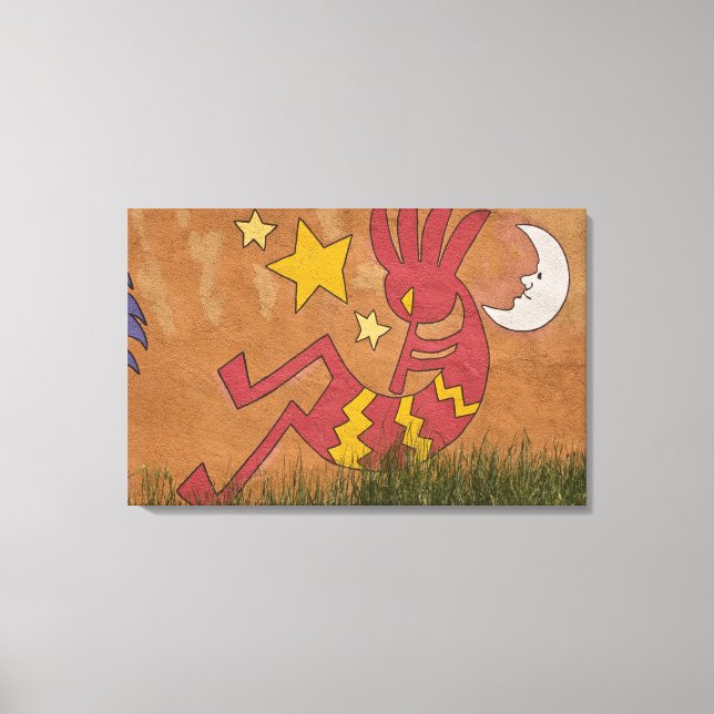 Lienzo EEUU, Nuevo México, Santa Fe. Mural de un (Anverso)