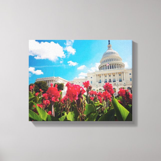 Lienzo EEUU, Washington DC, Edificio Capitol (Anverso)