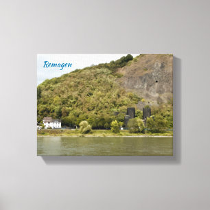 Lienzo Efecto de pintura de la foto del puente del río Ri