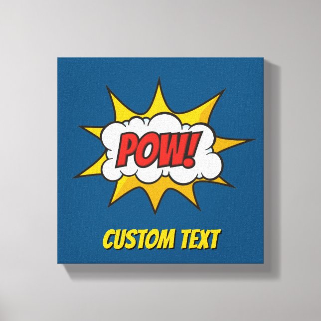 Lienzo Efecto de sonido de cómic Pow (Anverso)