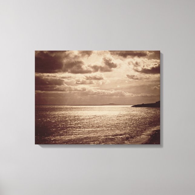 Lienzo Efecto del sol, Normandía c.1857 (foto de sepia) (Anverso)