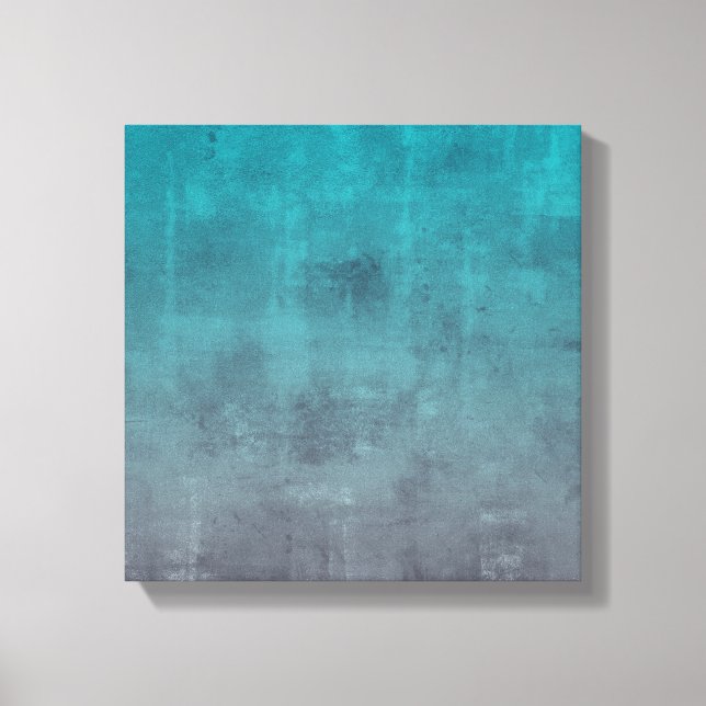 Lienzo Efecto rústico de piedra gris verde Aqua Resumen (Anverso)