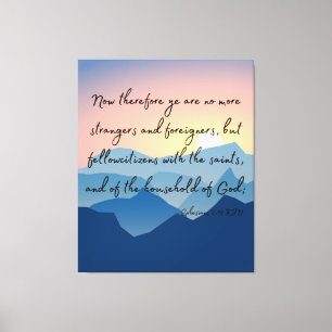 Lienzo Efesianos 2:19 Biblia Verse KJV Pic Wall Art