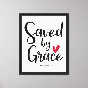 Lienzo Efesios 2:8 Salvados por Gracia