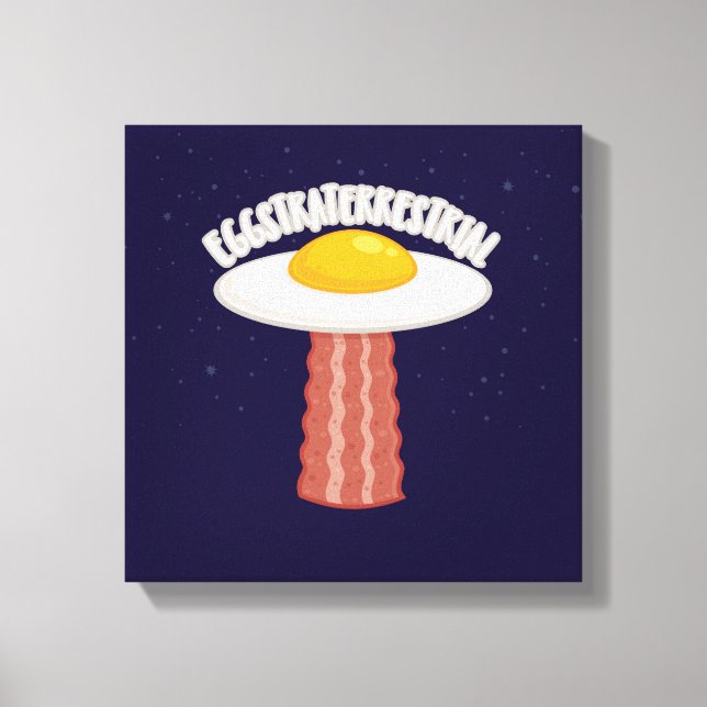 Lienzo Eggstraterrestririal con texto (Anverso)