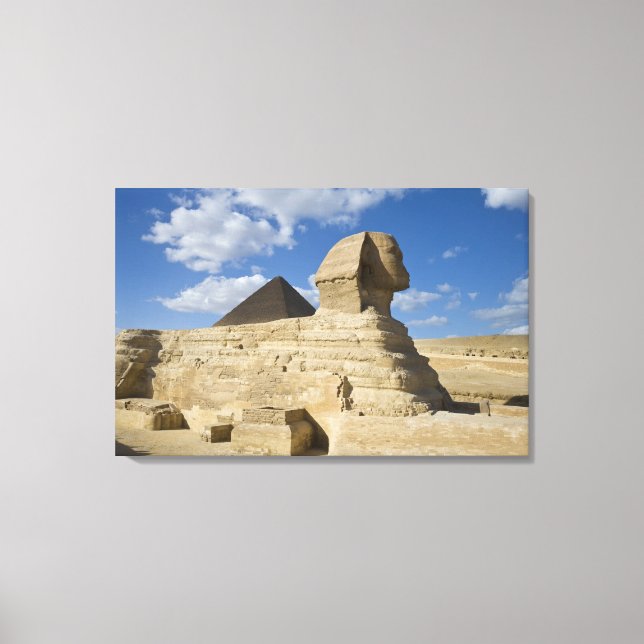 Lienzo Egipto, Giza. La gran Esfinge se eleva sobre los 2 (Anverso)