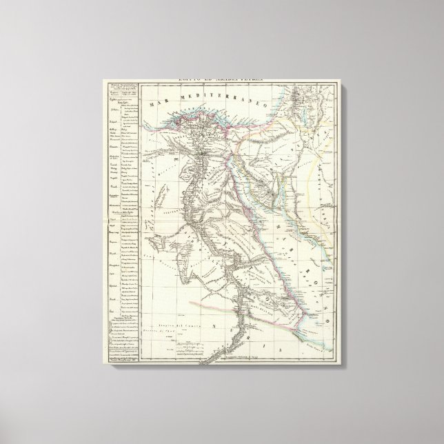 Lienzo Egipto y Arabia Saudita (Anverso)