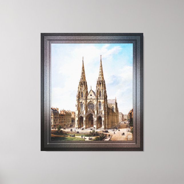 Lienzo Église Sainte-Clotilde à Paris por Max Berthelin (Anverso)