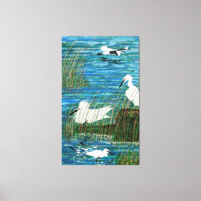 Lienzo Egret home school (Anverso)