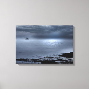 Lienzo Eigg desde la playa de Camusdarrach