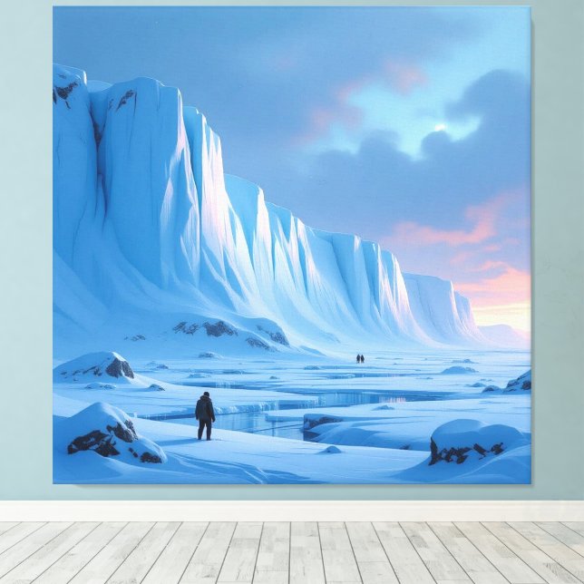 Lienzo „Eismauer – Das Ende der bekannten Welt“ (Insitu (piso de madera))