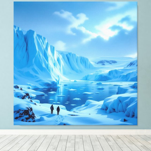 Lienzo „Eismauer – Das Ende der bekannten Welt“ (Insitu (piso de madera))