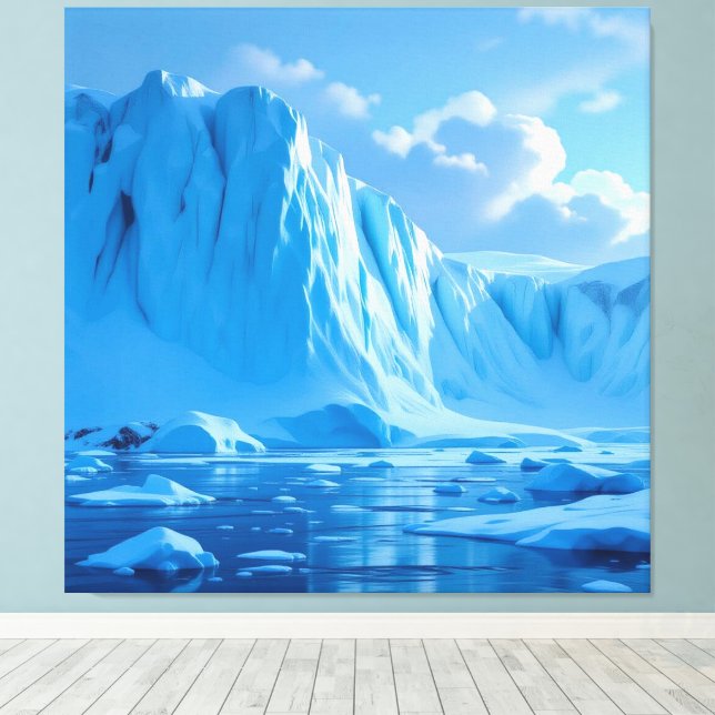 Lienzo „Eismauer – Das Ende der bekannten Welt“ (Insitu (piso de madera))