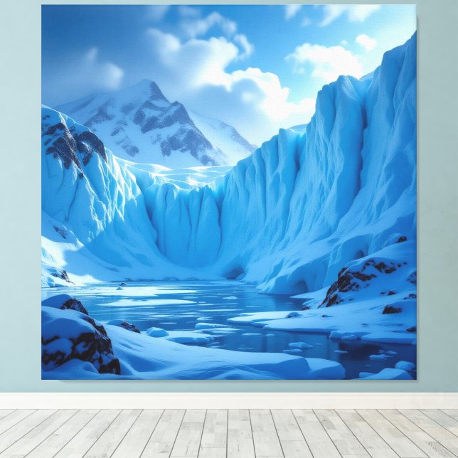 Lienzo „Eismauer – Das Ende der bekannten Welt“ (Insitu (piso de madera))