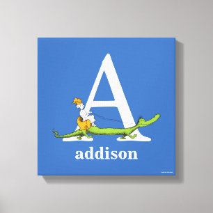 Lienzo El ABC de Dr. Seuss: Letra A - Blanco Agrega tu