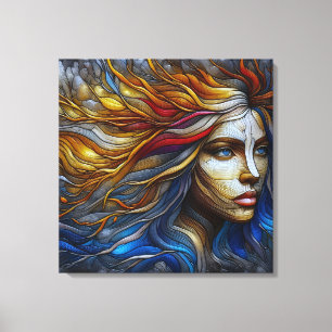 Lienzo El abrazo de la naturaleza - Era IA