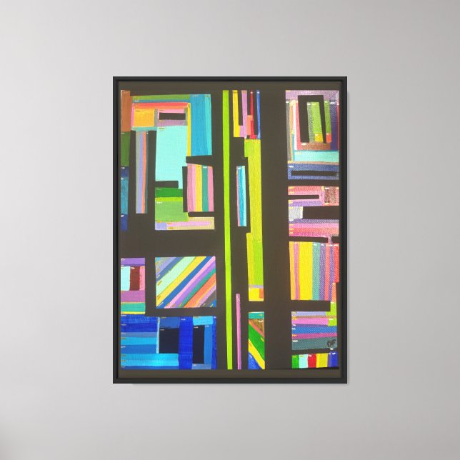 Lienzo El abstracto geométrico acrílico (Anverso)