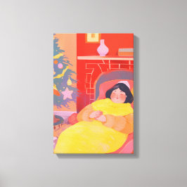 Lienzo El acogedor día de los Navidades