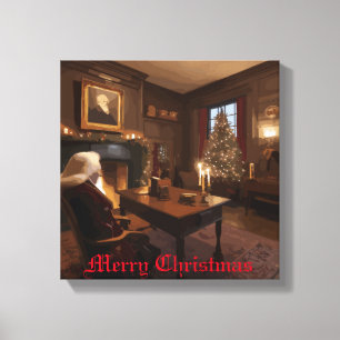 Lienzo El acogedor rincón de Santa