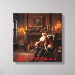 Lienzo El acogedor rincón de Santa