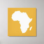 Lienzo El África audaz de Sudan Brown<br><div class="desc">El esquema del mapa de África en blanco con colores contrastantes en la paleta "Safari" de Emporio Moffa,  inspirada en la audaz aventura y salvaje del continente.</div>