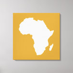 Lienzo El África audaz de Sudan Brown<br><div class="desc">El esquema del mapa de África en blanco con colores contrastantes en la paleta "Safari" de Emporio Moffa,  inspirada en la audaz aventura y salvaje del continente.</div>