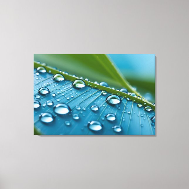 Lienzo El agua cae sobre las hojas (Anverso)