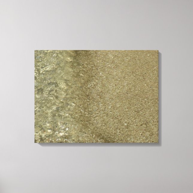 Lienzo El agua en la playa II Resumen fotografía de la na (Anverso)