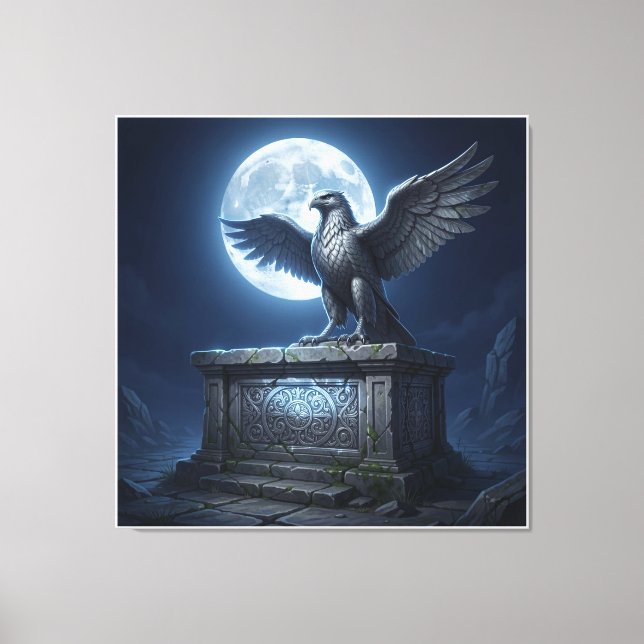 Lienzo El Águila Soberana a la Luz de la Luna (Anverso)