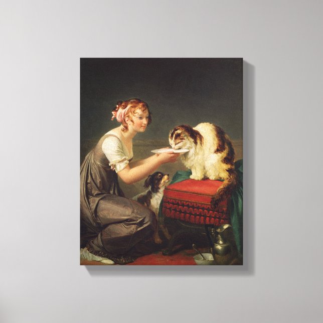 Lienzo El almuerzo del gato (Anverso)