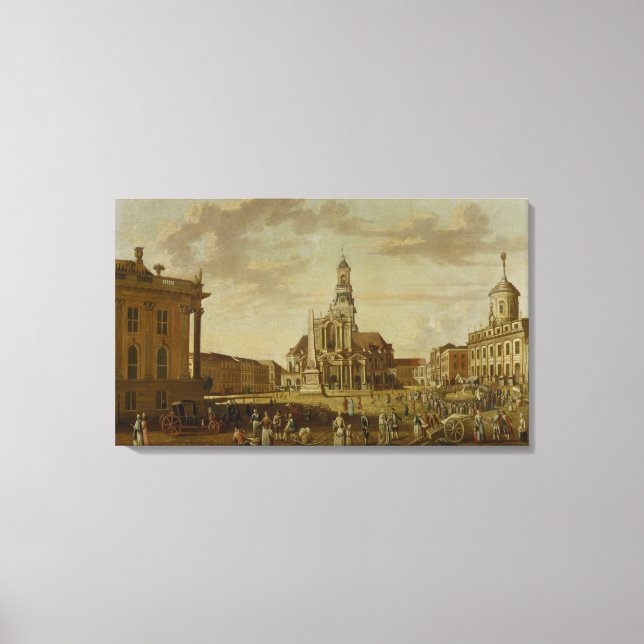 Lienzo El Alter Markt con la Iglesia de San Pedro. (Anverso)