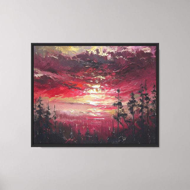 Lienzo El amanecer de los Crimson (Anverso)