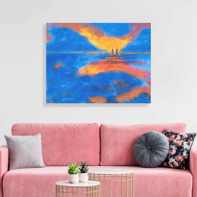 Lienzo El amanecer en el mar | Emil Nolde | (Insitu (Sala de estar))