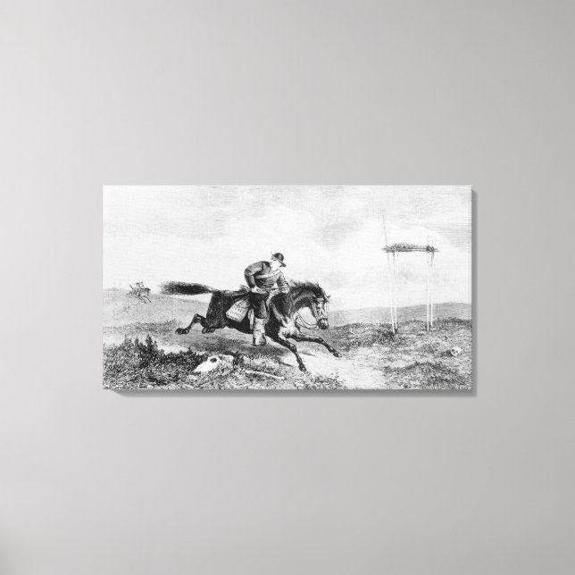 Lienzo El American Pony Express (Anverso)