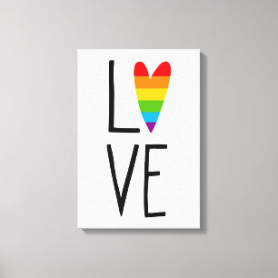 Lienzo El amor arcoiris