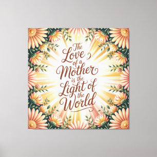 Lienzo El Amor De Una Madre Es La Luz Del Mundo