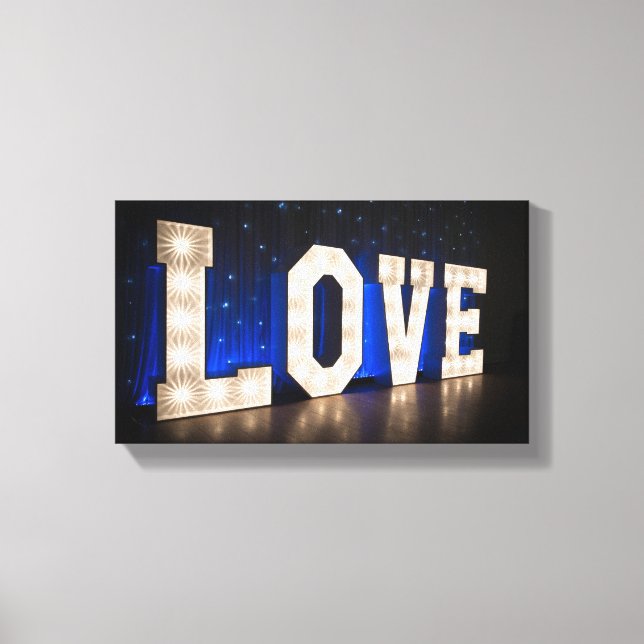 Lienzo El amor en las luces (Anverso)