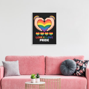 Lienzo El amor es amor LGBQT