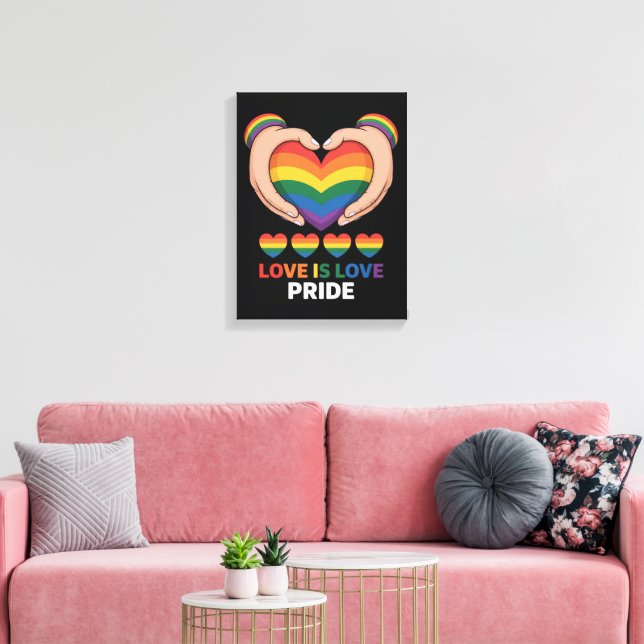 Lienzo El amor es amor LGBQT (Insitu (Sala de estar))