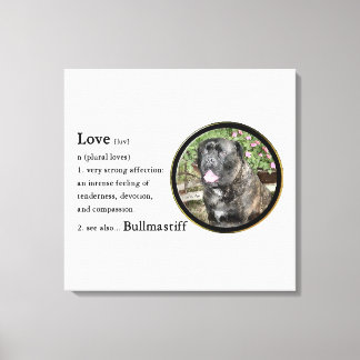 Lienzo El amor es bullmastiff