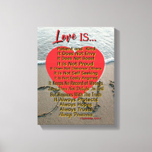 Lienzo El amor es paciente - 1 corintios 13 Bodas