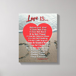 Lienzo El amor es paciente - 1 corintios 13 Bodas