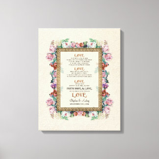 Lienzo El amor floral Gold Brocade es personalizado por e