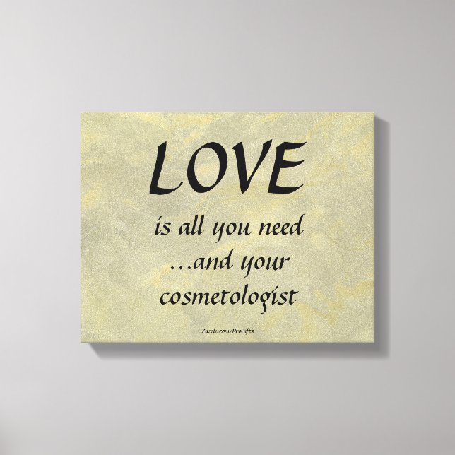 Lienzo El amor y tu cosmetólogo (Anverso)