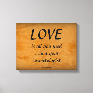 Lienzo El amor y tu cosmetólogo