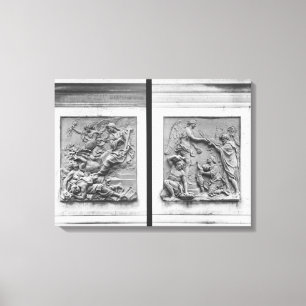 Lienzo El ángel de Francia expulsando a los herejes